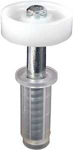 Prime-Line N 6703 Roller Guide, 1-9/16 in L x 3-3/4 in W x 1-1/16 in D Dimensions, Nylon/Plastic, Top, 2/PK