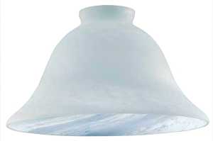 Westinghouse 8133300 Light Shade, Wide Bell, Glass, White
