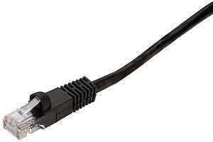 Zenith PN10255EB Network Cable, 25 ft L, 5e Category Rating, Black Sheath