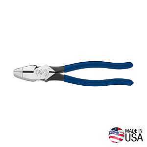 Klein Tools D213-9NE Cutting Plier, 9-3/8 in OAL, 1-3/8 in Cutting Capacity, Dark Blue Handle, 1-1/4 in W Jaw