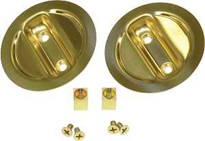 Johnson Hardware 21-3PPK2 Pocket Door Lock, US3 Brass