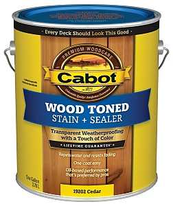 Cabot 140.0019202.007 Wood Stain, Cedar, Liquid, 1 gal, Can