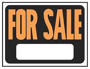 Hy-Ko Hy-Glo Series 3006 Identification Sign, FOR SALE, YEAR, MODEL, PHONE, Fluorescent Orange Legend, Black Background