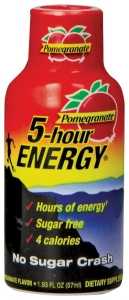 5-hour ENERGY 818125 Sugar-Free Energy Drink, Liquid, Pomegranate Flavor, 1.93 oz Bottle