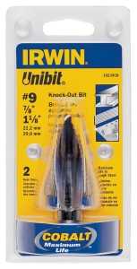 Irwin UNIBIT 10239 Step Drill Bit, 7/8 to 1-1/8 in Dia, 2-7/8 in OAL, 1-Flute, 7/16 in Dia Shank, Hex Shank
