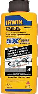 Irwin STRAIT-LINE 4935520 Marking Chalk Refill, Midnight Black, Permanent