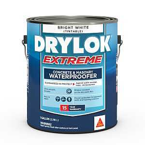 UGL DRYLOK EXTREME Series 28613 Masonry Waterproofer, White, Liquid, 1 gal Pail