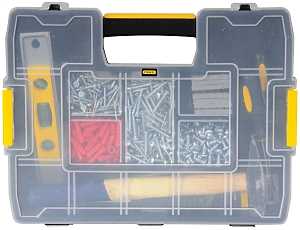 STANLEY STST14022 Tool Storage Organizer, 14-3/4 in L, 11-1/2 in W, 2-3/4 in H, 14-Compartment, 14-Drawer, Plastic