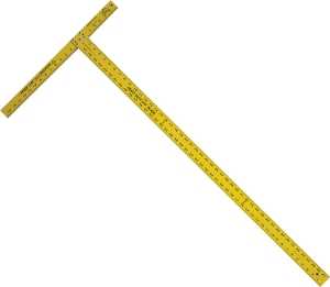 Swanson TD124 Wallboard Square, 47-7/8 in L, 1/4 in Thick, Aluminum