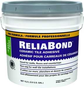 CUSTOM RBM3 Tile Adhesive, White, 3.5 gal Pail