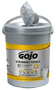 Gojo 6396-06 Scrubbing Towel, 12 in L, 10-1/2 in W, Clear/Light Yellow