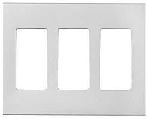 Eaton PJS Series PJS263SG-SP-L Wallplate, 4.87 in L, 6-3/4 in W, 3-Gang, Polycarbonate, Silver Granite, High-Gloss