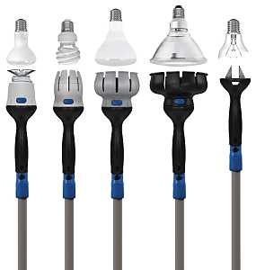 Unger Professional 977001 Light Bulb Changer, 11 ft L Extension