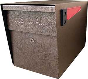 Mail Boss 7108 Packagemaster Series Mailbox, Steel, Bronze, 11-1/4 in W, 21 in D, 13-3/4 in H