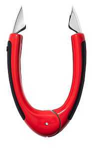 Good Grips 11308600 Strawberry Huller, 3-3/4 in L, 1.05 in W, 2-1/4 in H, Stainless Steel, Red
