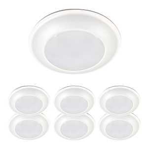Halo HLS HLS6099301EWH-6BP Surface Light, 132 mA, 120 V, 16 W, LED Lamp, 900 Lumens, 3000 K Color Temp