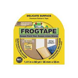 FrogTape 280221 Painting Tape, 60 yd L, 1.41 in W, Yellow
