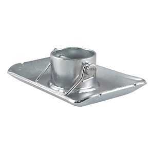 Curt 28273 Jack Foot, For: 2 in Dia Tube, 2000 lb, Pin-On Locking, Steel, Clear Zinc