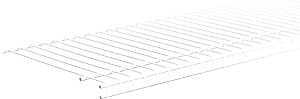ClosetMaid SuperSlide 4714 Wire Shelf, 40 lb, 1-Level, 12 in L, 48 in W, Steel, White