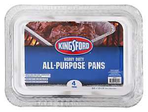 Kingsford BBP38261 All Purpose Aluminum Pan, 15-3/4 in L, 11-1/4 in W, Aluminum