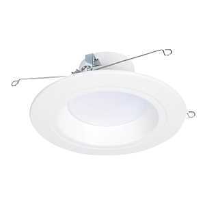 Halo RL Series RL56LS9FSD2W1EWH Downlight, 14.3 W, 120 V, Aluminum/Steel, White, Matte
