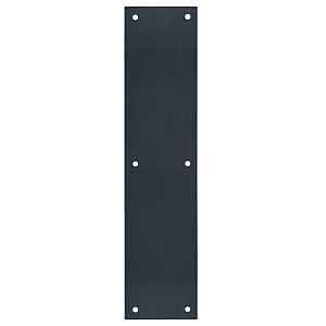 Tell Manufacturing DT101944 Push Plate, 15 in L, 3-1/2 in W, 0.05 ga Gauge, Stainless Steel, Matte Black