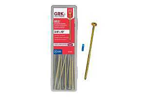 GRK Fasteners RSS 12293 Structural Screw, 3/8 in Thread, 10 in L, Washer Head, Star Drive, Steel, 50 PK