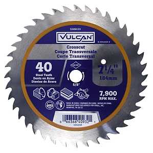 Vulcan 409320OR Circular Saw Blade, 7-1/4 in Dia, 5/8 and 13/16 Diamond in Arbor