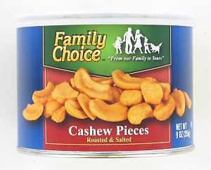 Family Choice 808 Cashew Piece, 9 oz Can