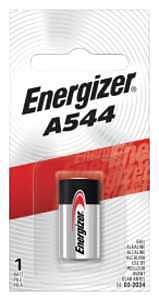 Energizer A544BPZ Miniature Zero-Mercury Battery, 6 V Battery, 178 mAh, A544 Battery, Alkaline, Manganese Dioxide