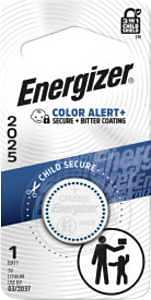 Energizer ECR2025BP Coin Cell Battery, 3 V Battery, 170 mAh, CR2025 Battery, Lithium, Manganese Dioxide
