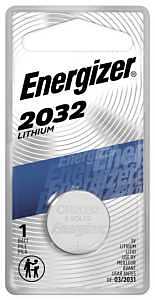 Energizer ECR2032BP Coin Cell Battery, 3 V Battery, 235 mAh, CR2032 Battery, Lithium, Manganese Dioxide