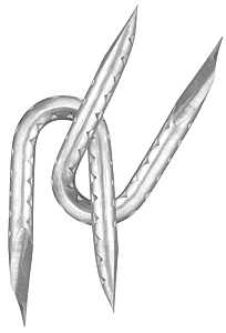 Rangemaster 7401 Fence Staple, 9 ga, Galvanized, 1 in L
