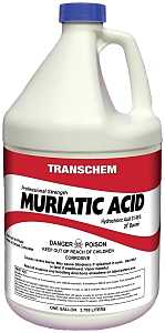 Sunbelt Chemicals MA1 Muriatic Acid, Liquid, Acid, Pungent, Clear, 1 gal Bottle