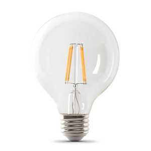 Feit Electric BPG2525/927CA/FIL Filament LED Bulb, Globe, G25 Lamp, 25 W Equivalent, E26 Medium Lamp Base, Dimmable