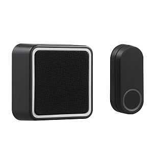 globe 18000151 10-Sound Doorbell Kit, Wireless, 4.5 V, 85 dB, Black