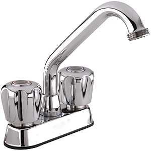 Belanger 3040W Laundry Tub Faucet, 2-Faucet Hole, Brass, Polished Chrome, Swivel Spout