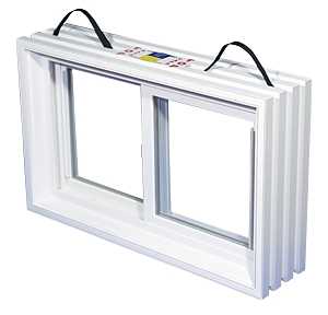 Duo-Corp 3216SLDF8 Sliding Basement Window, Glass Glass/Screen, Vinyl Frame