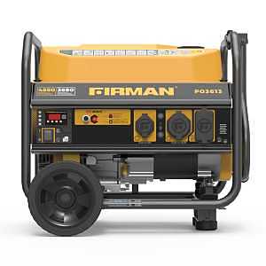 Firman P03613 Portable Generator with CO Alert, 30 A, 120 VAC, 4550/3650 w Gasoline, 5 gal Tank, 14 hr Run Time, Recoil Start