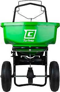 Chapin 8200A Turf Spreader, 24 in W Spread, 80 lb Hopper, Steel Frame, Poly Hopper, Pneumatic Wheel