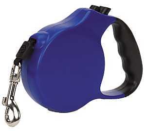 Casual Canine 11610 10 19 Belted Retractable Lead, 10 ft L, Blue, Snap Hook, S