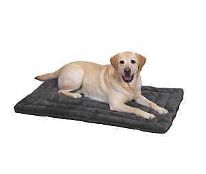 Slumber Pet ZW941 41 27 Plush Dog Mat, 41 in L, 27 in W, Plush Fur/Polyfiber Cover, Gray
