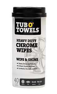 Tub O'Towels TW40-CHR Heavy-Duty Wipes, 8 in L, 7 in W, 40 -Wipes