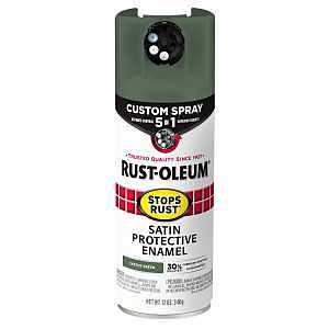 Stops Rust 383421 Rust Preventative Spray Paint, Satin, Earthly Green, 12 oz, Can
