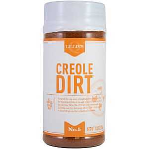 Lillie's Q LQ00107-C Creole Dirt Rub, Cane Sugar, Chili Pepper, 11.5 oz Jar