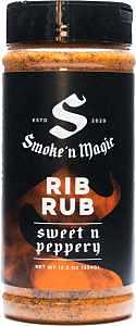 Smoke 'N Magic OW29100 Rub Seasoning, Peppery, 12.5 oz
