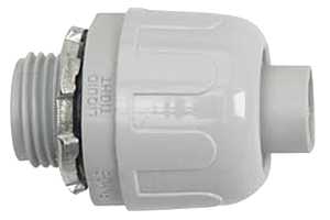 Halex 97623 Liquidtight Connector, PVC/Zinc, 1 in