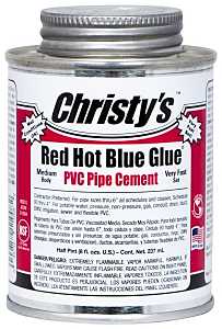 Christy's RH-RHBV-HP-36 Solvent Cement, 0.5 pt, Can, Medium Syrupy Liquid, Blue