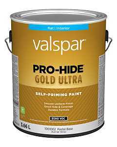 Pro-Hide Gold Ultra 029.1061002.007 Interior Self-Priming Paint, Flat, Pastel, 1 gal, 37 sq-m Coverage Area