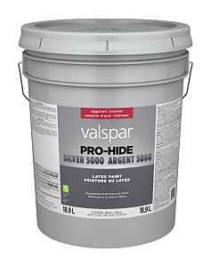 Pro-Hide Silver 5000 029.1072000.008 Interior Paint, Eggshell, White, 5 gal, 37 sq-m Coverage Area